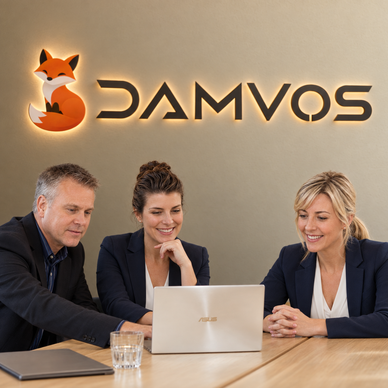 Frank, Brenda Keene and Elise collaborating at Damvos